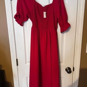 ARULA Red Midi Dress NWT Size A